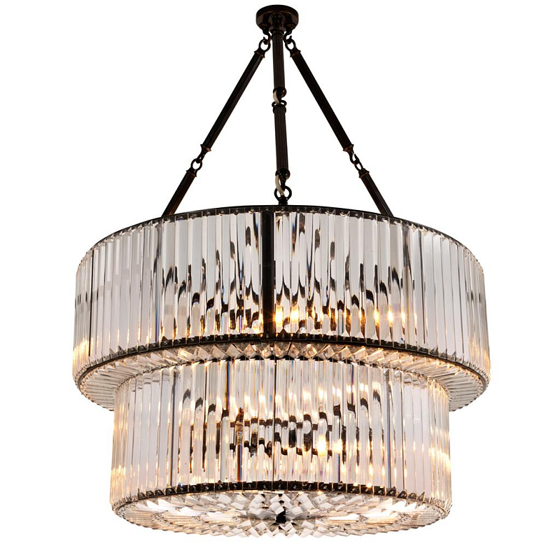Люстра Chandelier Infinity Double Bronze Темная бронза Прозрачный (Transparent) Люстра Chandelier Infinity Double Bronze Темная бронза Прозрачный (Transparent) в Саратове | Loft Concept