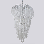 Люстра с прозрачными и белыми подвесками в виде лепестков FAIRYTREE Light варинант исполнения - 1 | Loft Concept в Саратове