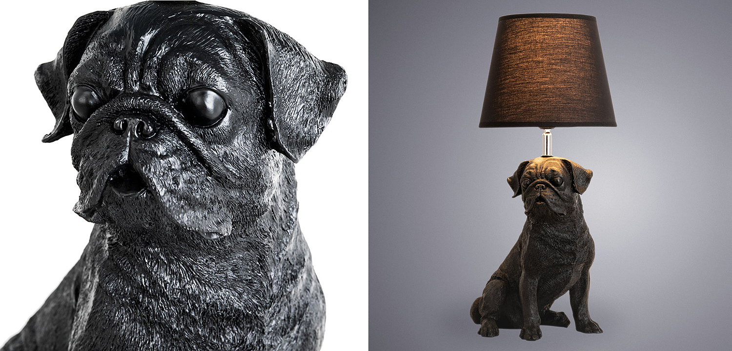 Настольная лампа Black Bulldog Table Lamp Настольная лампа Black Bulldog Table Lamp - Loft-Concept в Саратове