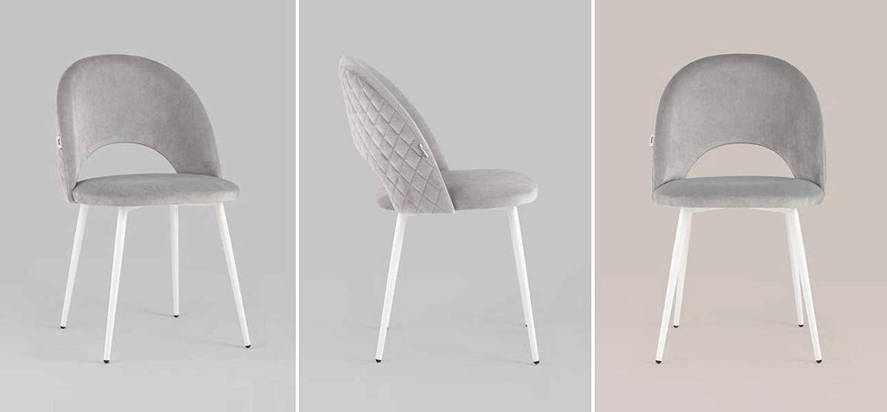 Стул CLIFF Chair Светло-Серый Велюр Стул CLIFF Chair Светло-Серый Велюр - Loft-Concept в Саратове