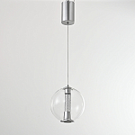 Подвесной светильник с плафоном в форме шара Inner Gleam Orb silver варинант исполнения - 9 | Loft Concept в Саратове