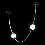 Подвесной светильник в форме дуги с белыми шарообразными плафонами Flos Wireline Lighting варинант исполнения - 1 | Loft Concept в Саратове