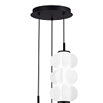 Люстра светодиодная каскадная с 3-мя белыми воздушными плафонами Glowing Cloud варинант исполнения - 5 | Loft Concept в Саратове