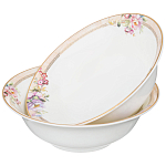 Сервиз столовый из фарфора белый с цветочным принтом на 6 персон 23 предмета Flower Porcelain Collection варинант исполнения - 1 | Loft Concept в Саратове