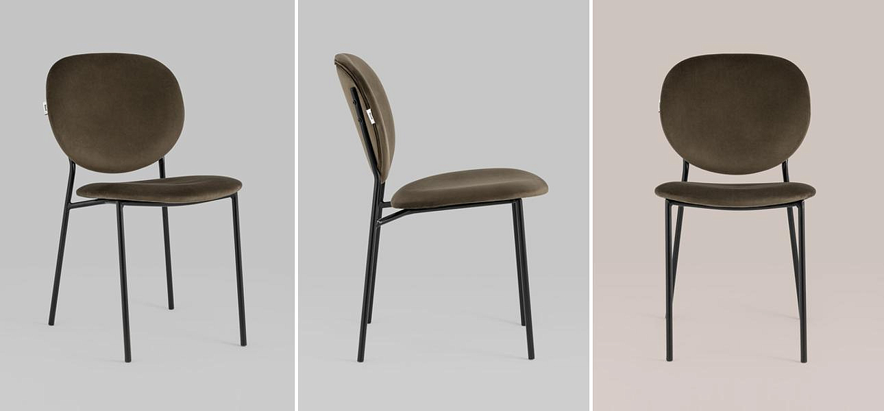 Стул Stanley Chair Коричневый Велюр Стул Stanley Chair Коричневый Велюр - Loft-Concept в Саратове
