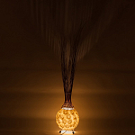 Торшер из перламутра на металлическом каркасе Indonesian Comet варинант исполнения - 4 | Loft Concept в Саратове