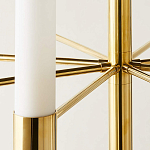 Люстра золотая с 16-ю тонкими цилиндрическими плафонами Shoulders варинант исполнения - 4 | Loft Concept в Саратове
