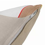 Подушка декоративная хлопковая бежевого цвета с абстрактным принтом Elysian Flow Sand варинант исполнения - 4 | Loft Concept в Саратове