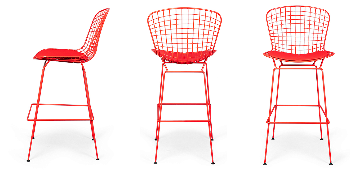 Барный стул Bertoia Barstool Red Барный стул Bertoia Barstool Red - Loft-Concept в Саратове