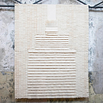 Большое Панно Абстракция белые нити Huipil Wall Hanging варинант исполнения - 1 | Loft Concept в Саратове