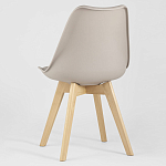 Стул с основой из пластика и мягким сиденьем Arvika Beige варинант исполнения - 5 | Loft Concept в Саратове