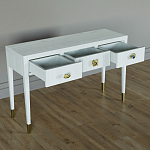 Дизайнерский Письменный стол Elsa Dreams White с тремя ящиками варинант исполнения - 4 | Loft Concept в Саратове