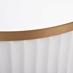 Консоль с ящиком белая с золотом Textured White Console with Gold варинант исполнения - 3 | Loft Concept в Саратове