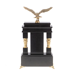 Часы настольные из яшмы и бронзы с декором в виде горного орла Eagle Stone Clock варинант исполнения - 4 | Loft Concept в Саратове