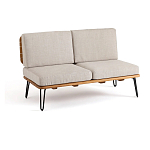 Двухместный диван из акации без подлоконтиков Amra варинант исполнения - 1 | Loft Concept в Саратове