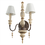 Бра с двумя конусовидными белыми тканевыми абажурами Terrain варинант исполнения - 3 | Loft Concept в Саратове