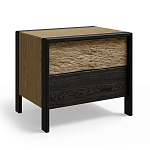 Тумба 2 ящика с подсветкой на рельефном фасаде Warm Industrial варинант исполнения - 2 | Loft Concept в Саратове