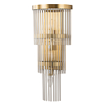 Бра с золотистым основанием и прозрачными трубками Nembus варинант исполнения - 1 | Loft Concept в Саратове