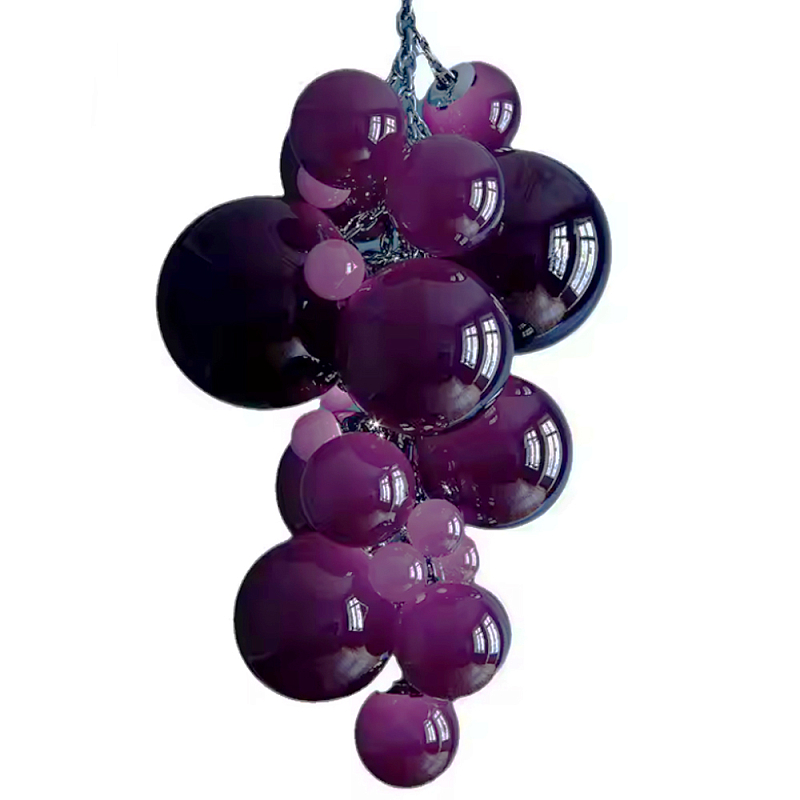 Люстра Grape Balls Сливовый цвет стекла Сливовый Люстра Grape Balls Сливовый цвет стекла Сливовый в Саратове | Loft Concept