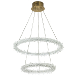 Многоярусная кольцевая люстра с хрустальным декором Gilbertine Crystals Two Rings Chandelier варинант исполнения - 2 | Loft Concept в Саратове