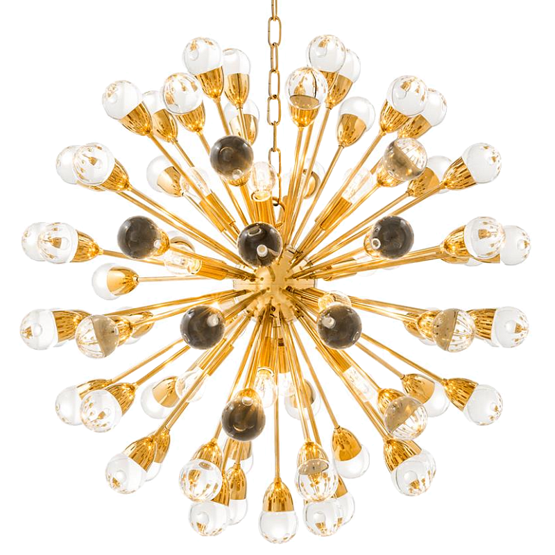 Люстра Chandelier Antares L Gold Золотой Прозрачный Люстра Chandelier Antares L Gold Золотой Прозрачный в Саратове | Loft Concept