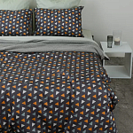 Постельное белье из сатина с принтом треугольники 150х200 см Triangular Dreams варинант исполнения - 8 | Loft Concept в Саратове