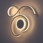 Бра белого цвета с изогнутыми световыми линиями и круглым основанием Luke Lampco Tracer Lamp варинант исполнения - 4 | Loft Concept в Саратове