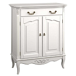 Комод белый из массива бука с ящиком и 2-мя дверцами в стиле прованс White Provence варинант исполнения - 1 | Loft Concept в Саратове