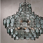 Люстра с каскадом из круглых прозрачных декоративных элементов Harmony of Light варинант исполнения - 2 | Loft Concept в Саратове