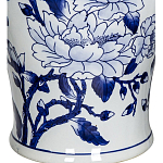 Ваза с крышкой и синим цветочным узором Blue & White Ornament  варинант исполнения - 3 | Loft Concept в Саратове