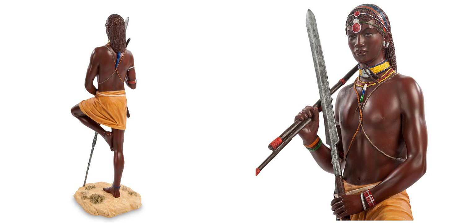 Статуэтка Tribal warrior Masai Статуэтка Tribal warrior Masai - Loft-Concept в Саратове