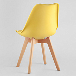 Стул с основой из пластика и мягким сиденьем Arvika Yellow варинант исполнения - 5 | Loft Concept в Саратове