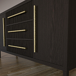 Буфет Primo с тремя ящиками и двумя фасадами Темный орех варинант исполнения - 8 | Loft Concept в Саратове