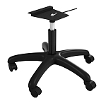 Стул пластиковый красного цвета на колесиках с подъемно-поворотным механизмом Eames Red варинант исполнения - 3 | Loft Concept в Саратове