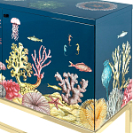 Буфет ручная роспись в морском стиле Cabinet Fondo Marino  варинант исполнения - 2 | Loft Concept в Саратове