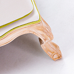 Диван двухместный из натурального бука золотистый с изображением птиц и цветов Blooming Birds варинант исполнения - 3 | Loft Concept в Саратове