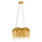 Люстра подвесная круглая с изогнутыми металлическими дугами и ниспадающими цепочками 65 см Atlantis Chain варинант исполнения - 2 | Loft Concept в Саратове