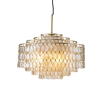 Люстра многоярусная с декором из натуральной морской ракушки Iridescent Light варинант исполнения - 1 | Loft Concept в Саратове