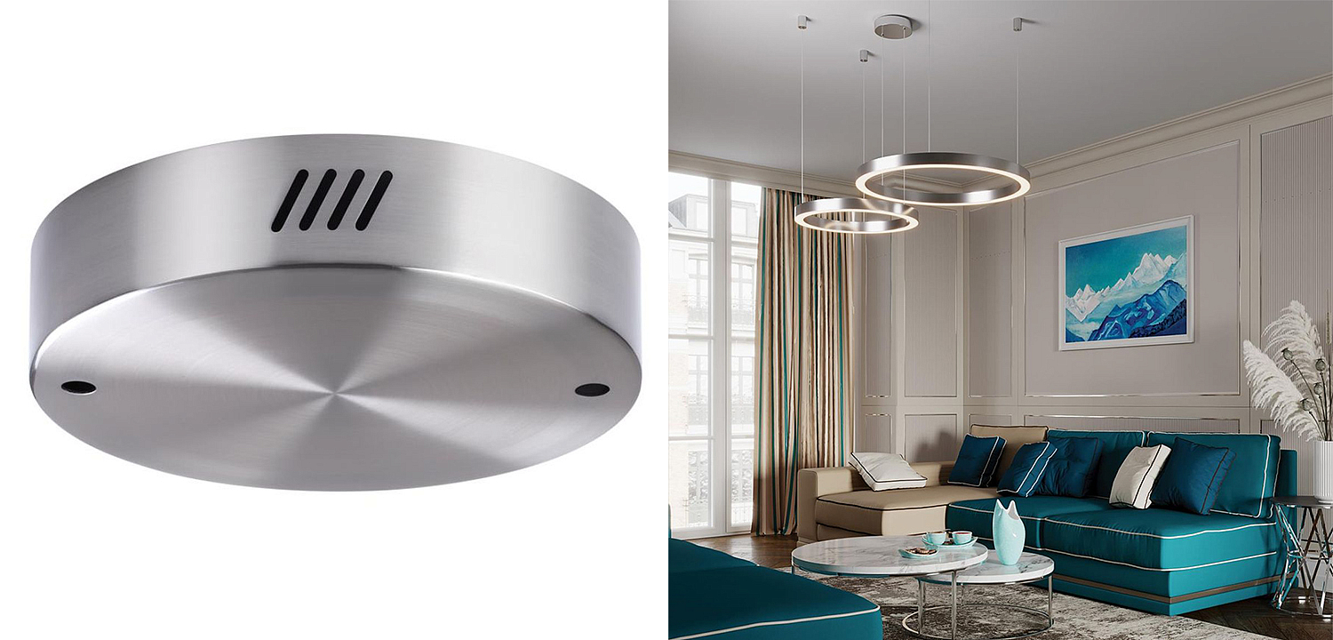 Основание для светильника Ring Horizontal Nickel 18 Основание для светильника Ring Horizontal Nickel 18 - Loft-Concept в Саратове