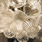 Люстра подвесная с рифлёными стеклянными шарами в форме воздушного облака Berries Chandelier варинант исполнения - 3 | Loft Concept в Саратове