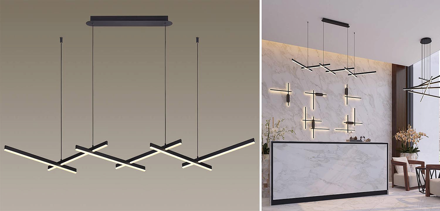 Люстра Rolf Black Lines Linear Chandelier Люстра Rolf Black Lines Linear Chandelier - Loft-Concept в Саратове