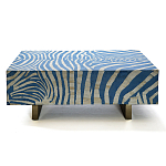 Кофейный стол Kenya Coffee Table Bone Inlay ZEBRA blue варинант исполнения - 2 | Loft Concept в Саратове