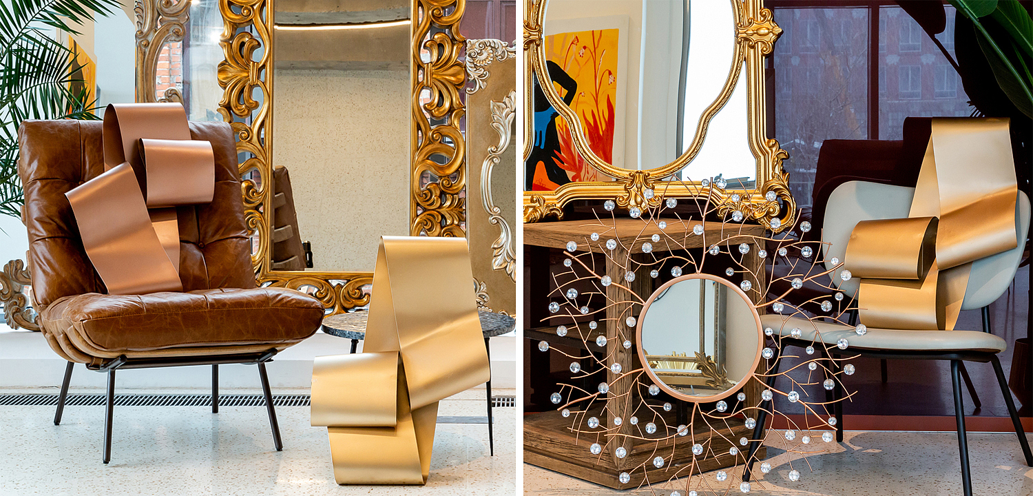 Аксессуар на стену Yvonne matte gold Аксессуар на стену Yvonne matte gold - Loft-Concept в Саратове