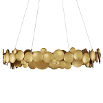 Люстра круглая из многослойных золотых дисков Metal Disc Chandelier варинант исполнения - 2 | Loft Concept в Саратове