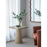 Столик приставной с квадратной столешницей Textured Cream Table варинант исполнения - 8 | Loft Concept в Саратове