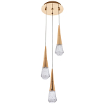 Подвесной светильник капли Acrylic Droplet Trio Gold Hanging Lamp варинант исполнения - 2 | Loft Concept в Саратове
