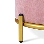 Банкетка овальная пыльно-розовый велюр на 4-х металлических ножках золотого цвета SANJAY варинант исполнения - 4 | Loft Concept в Саратове