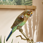 Подсвечник с двумя попугаями из фарфора на бронзовой ветке Eden Garden варинант исполнения - 2 | Loft Concept в Саратове