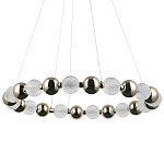 Светодиодная кольцевая люстра Crystal Globule Chrome Chandelier Gold варинант исполнения - 3 | Loft Concept в Саратове