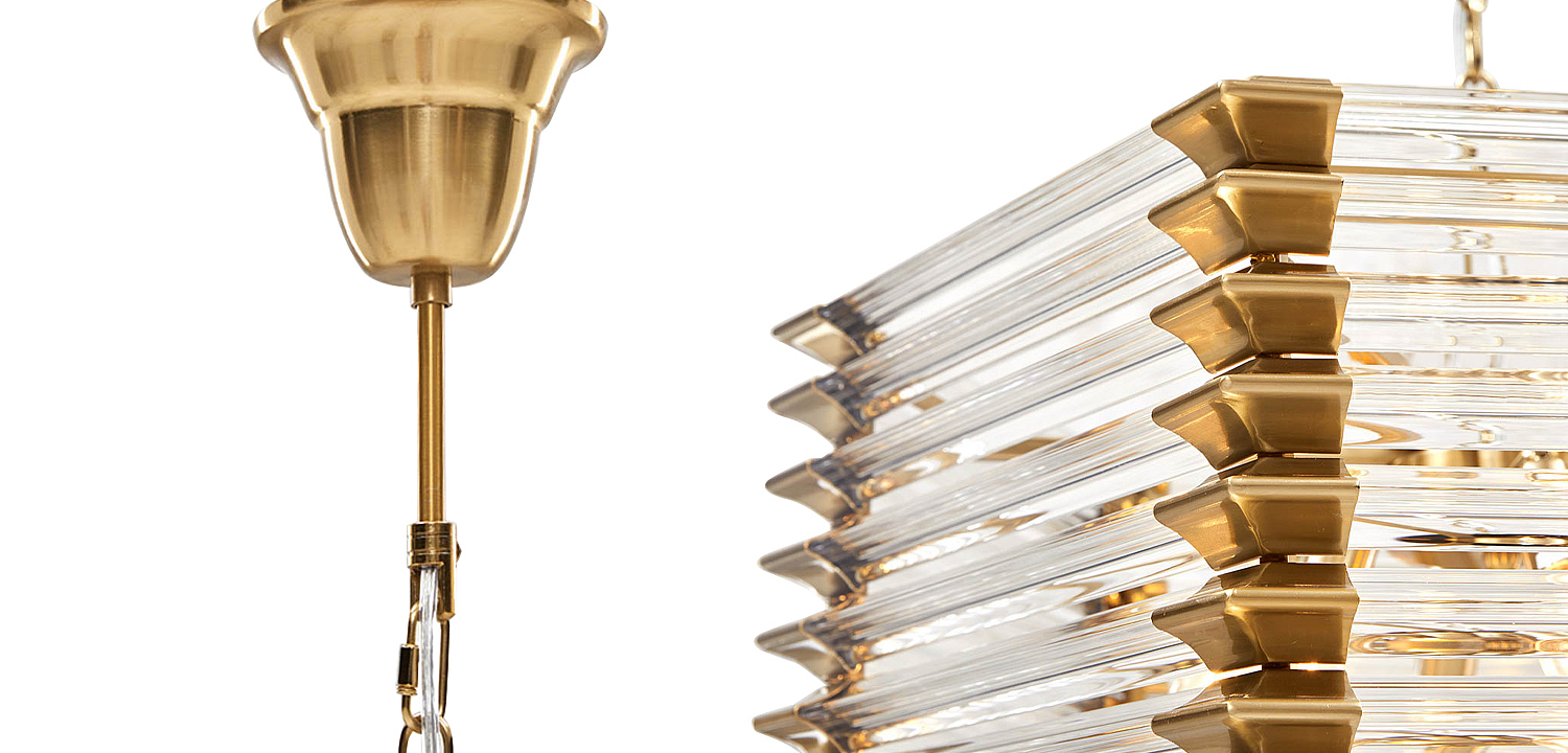 Люстра стеклянная Hexagon Tadesse Glass Chandelier Люстра стеклянная Hexagon Tadesse Glass Chandelier - Loft-Concept в Саратове
